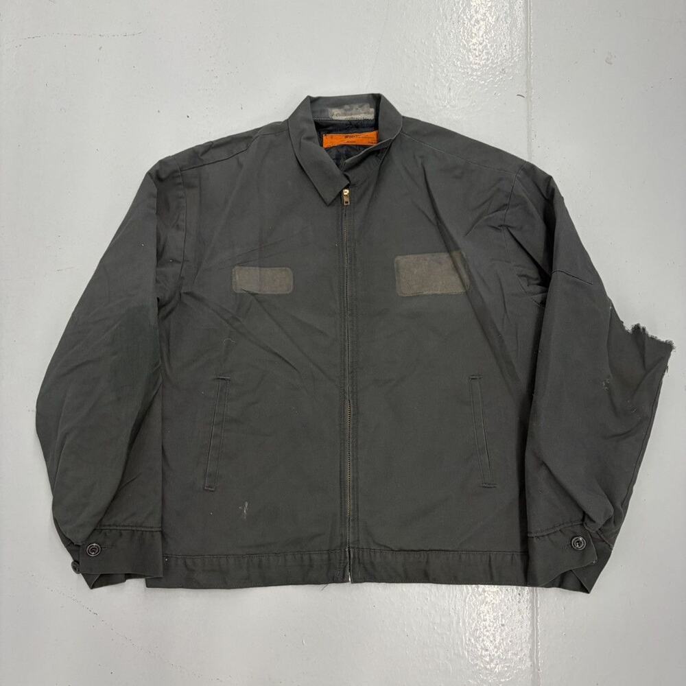 Vintage 70s Workwear Grey Canvas Boxy Mechanics Jacket